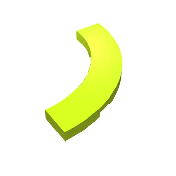 Tile 4 x 4 Curved, Macaroni