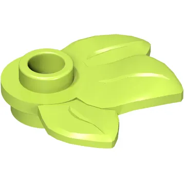 Plant, Plate 1 x 1 Round with 3 Leaves