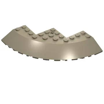 Brick Round Corner 10 x 10 with Slope 33° Edge, Axle Hole, Facet Cutout