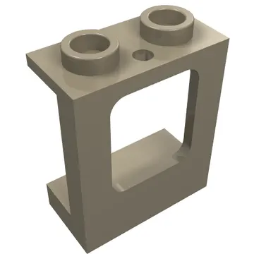 Window 1 x 2 x 2 Plane, Hollow Studs, Single Hole Top and Bottom for Glass
