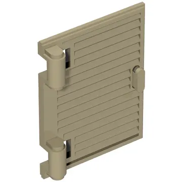 Window 1 x 2 x 3 Shutter with Hinges and Handle