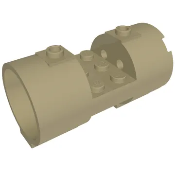 Cylinder 3 x 6 x 2 2/3 Horizontal Solid Studs