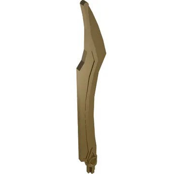 Large Figure Weapon Blade, Curved Tip with Axle