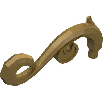 Curled Decorative Ornament / Plant Vine with Bar
