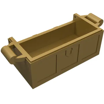 Treasure Chest Bottom with Rear Slots, with Groove