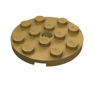 Plate Round 4 x 4 with Pin Hole