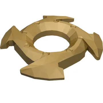 Ring 4 x 4 with 2 x 2 Opening and 4 Arrow Ends (Ninjago Spinner Crown)
