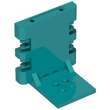 Hinge Bracket 4 x 5 x 5 Locking with 2 Fingers, Two on Each Side, 7 Teeth