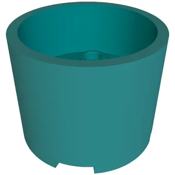 Brick Round 3 x 3 x 2 Recessed Center with 2 x 2 Studs and Axle Hole