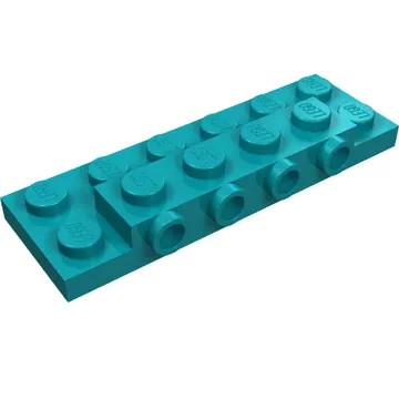 Plate Special 2 x 6 x 2/3 with 4 Studs on Side, 1 Support Wall on Bottom