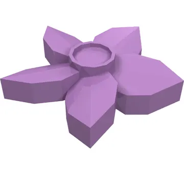 Plant, Flower with 5 Pointed Petals and Pin