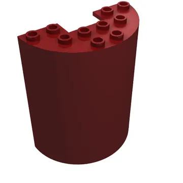 Cylinder Half 3 x 6 x 6 with 1 x 2 Cutout