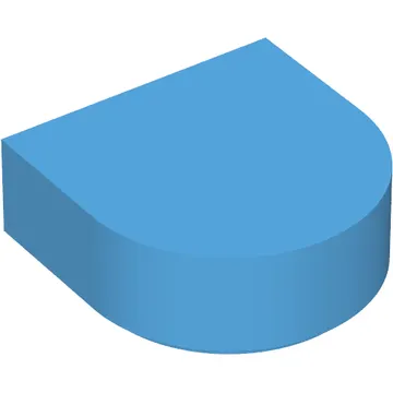 Tile Round 1 x 1 Half Circle