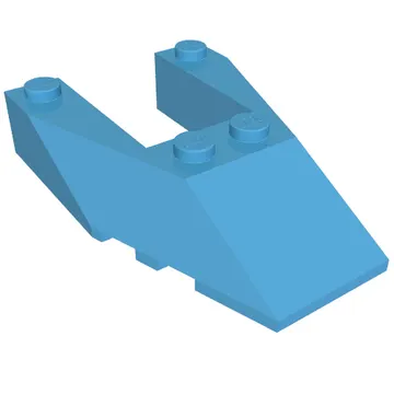 Brick Wedged, Sloped 6 x 4 Cutout, Stud Notches