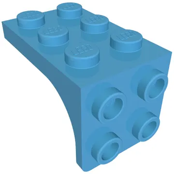 Bracket 2 x 3 - 2 x 2, Curved Sides