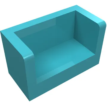 Panel 1 x 2 x 1 with Rounded Corners and 2 Sides