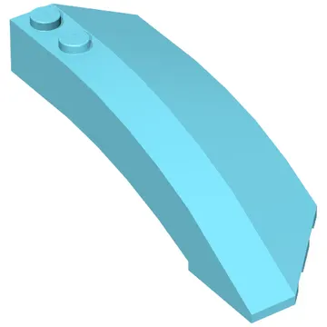 Brick Wedged, Curved 8 x 3 x 2 Open Left