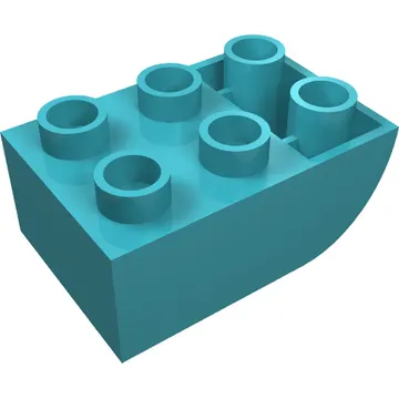 Duplo Brick 2 x 3 with Curved Bottom