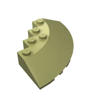 Brick Round Corner 6 x 6 with 33° Slope and Facet Cutout
