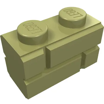Brick Special 1 x 2 with Masonry Brick Profile