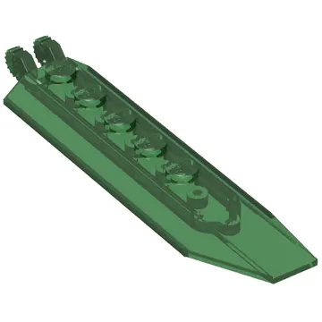 Hinge Plate 1 x 8 Locking with Angled Side Extensions, Rounded Plate Underside, 9 Teeth