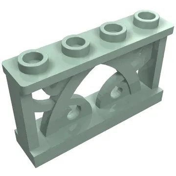 Fence Ornamented 1 x 4 x 2 with 4 Studs