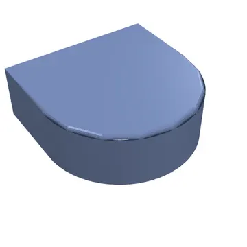 Tile Round 1 x 1 Half Circle