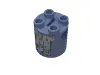 Brick Round 2 x 2 x 2 Robot Body, Axle Holder '+' Orientation with Grey Squares Print