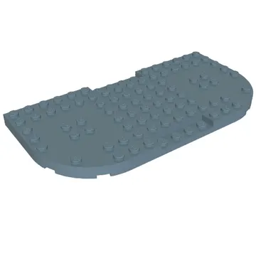 Plate Special 8 x 16 x 2/3, Two Rounded Corners, Reduced Stud Sections