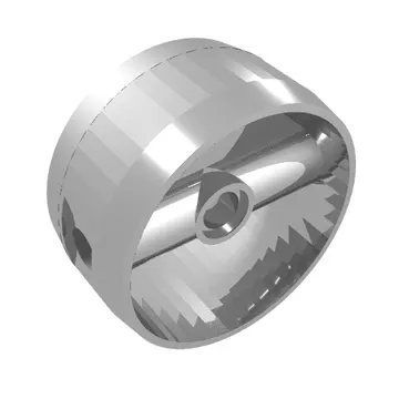 Technic Cylinder 4 x 4 with Pin Holes and Centre Bar, Closed Sides on Bar
