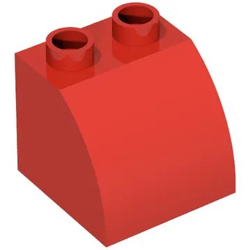 Duplo Brick 2 x 2 x 1 1/2 with Curved Top