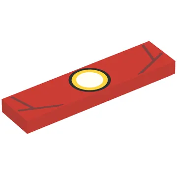 Tile 1 x 4 with Iron Man Arc Reactor Print