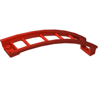 Vehicle Track, Roller Coaster Ramp Large Upper Part, 6 Bricks Elevation