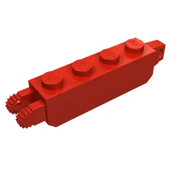 Hinge Brick 1 x 4 Locking with 1 Finger Vertical End and 2 Fingers Vertical End, 9 Teeth
