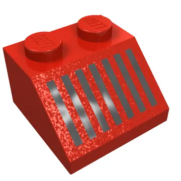 Brick Sloped 45° 2 x 2 with Black Grill Print