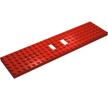 Vehicle Base, Train 6 x 24 with Two 1 x 2 Cutouts and 3 Round Holes Each End