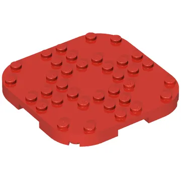 Plate Round Corners 8 x 8 x 2/3 Circle with Reduced Knobs