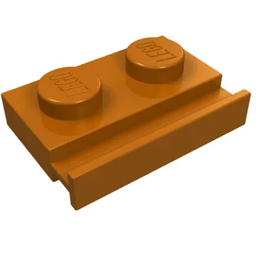 Plate Special 1 x 2 with Door Rail