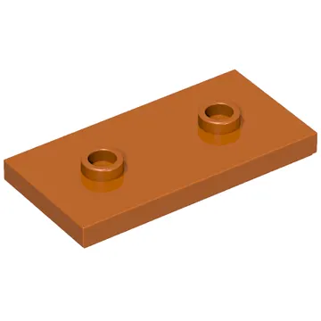 Plate Special 2 x 4 with Groove and Two Center Studs (Jumper)