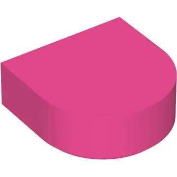 Tile Round 1 x 1 Half Circle