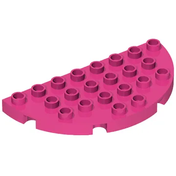 Duplo Plate Round 4 x 8 Semi-Circle