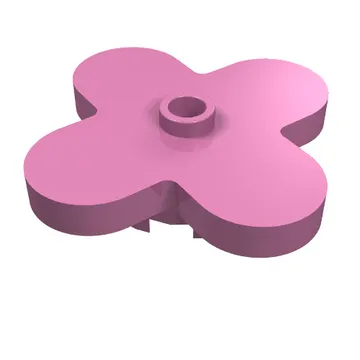 Flower 4 x 4 Rounded Petals with Center Stud