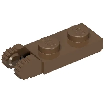 Hinge Plate 1 x 2 Locking with 2 Fingers On End, with Groove, 9 Teeth