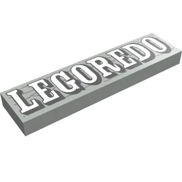 Tile 1 x 4 with 'LEGOREDO' Print