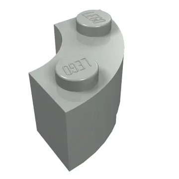 Brick Round Corner 2 x 2 Macaroni with Stud Notch