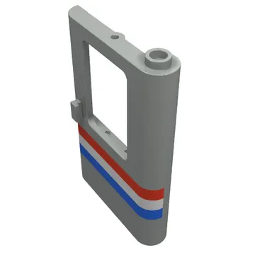 Door 1 x 4 x 5 Train Right with Red/White/Blue Stripe Print