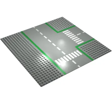 Baseplate 32 x 32 with 9-Stud T Intersection with Road Print