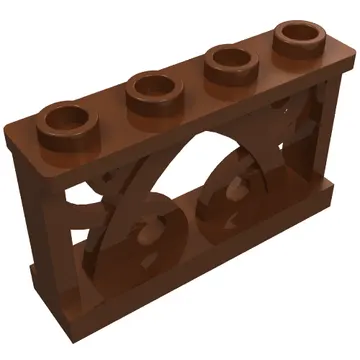 Fence Ornamented 1 x 4 x 2 with 4 Studs