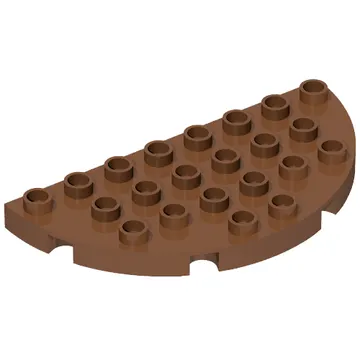 Duplo Plate Round 4 x 8 Semi-Circle