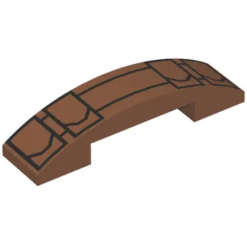 Brick Curved 4 x 1 Double with No Studs and Utility Pouches Print